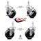 Service Caster 4 Inch Phenolic Wheel Swivel 10mm Threaded Stem Caster Brakes SCC, 2PK SCC-TS20S414-PHR-M1015-2-TLB-2 - alternate 1